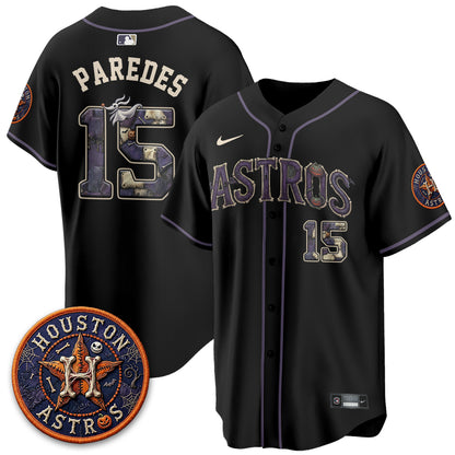 Houston Astros Nightmare Vapor Limited Jersey - Stitched