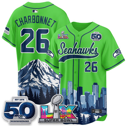 Seattle Seahawks City Edition Vapor Baseball Jersey - Stitch