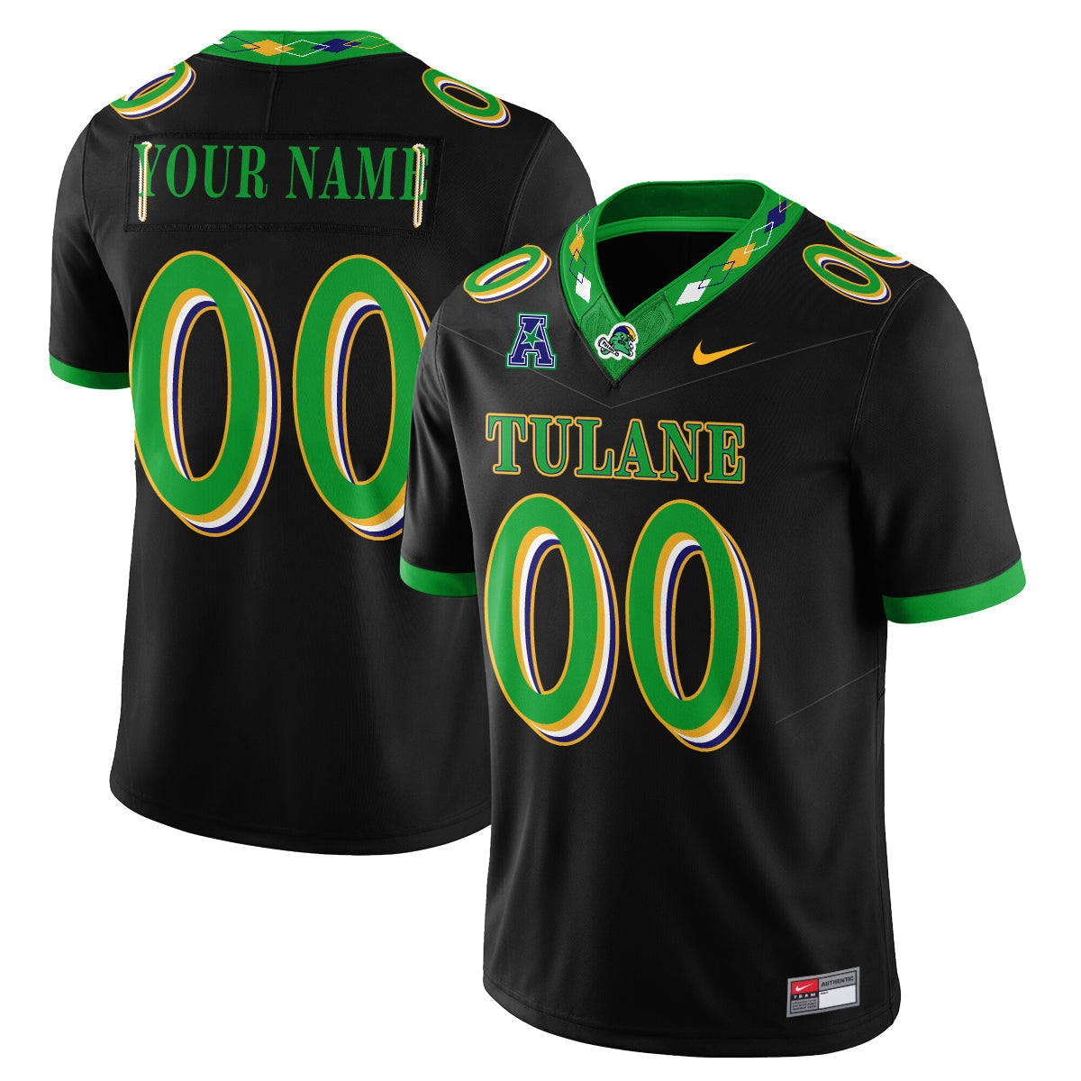 Tulane Green Wave 2026 City Football Vapor Custom Jersey - Stitched