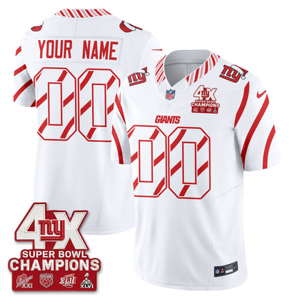 NYG  Xmas Edition Vapor Custom Jersey - Stitched