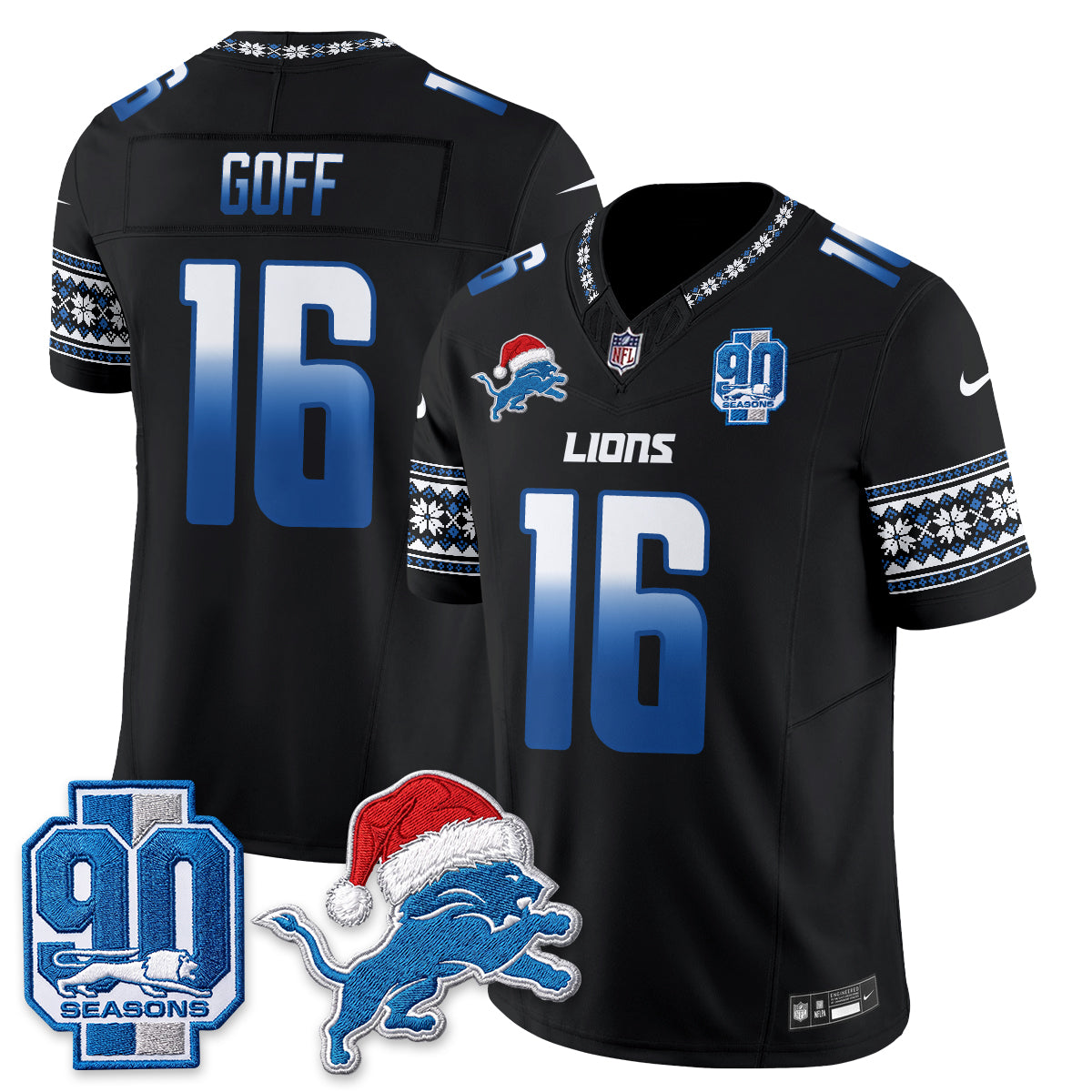 DET Xmas Edition Vapor Jersey - Stitched