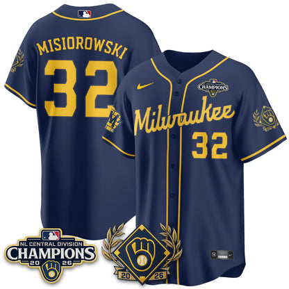 Milwaukee Brewers 2026 NL Division Champs Vapor Jersey - Stitched
