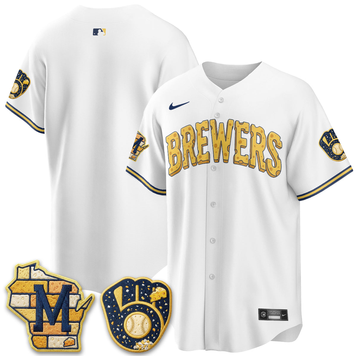 Milwaukee Brewers Cheesehead Edition Vapor Limited Jersey - Stitched