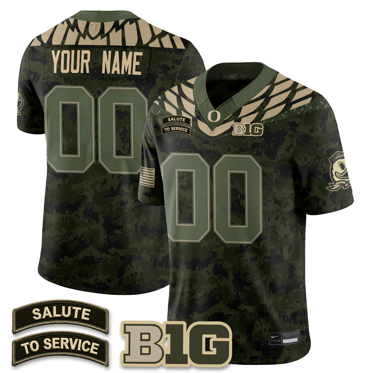 ORE 2026 Salute to Service Vapor Custom Jersey - Stitched