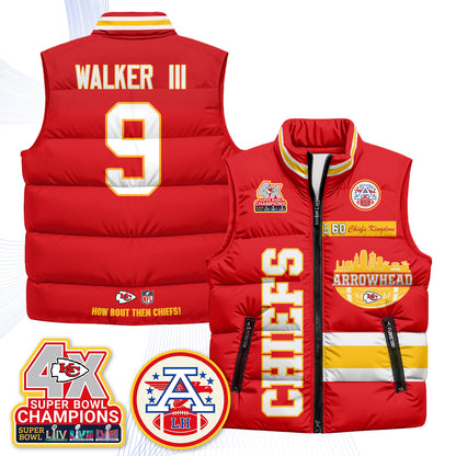 KC Arrowhead Puffer Vest - Printed