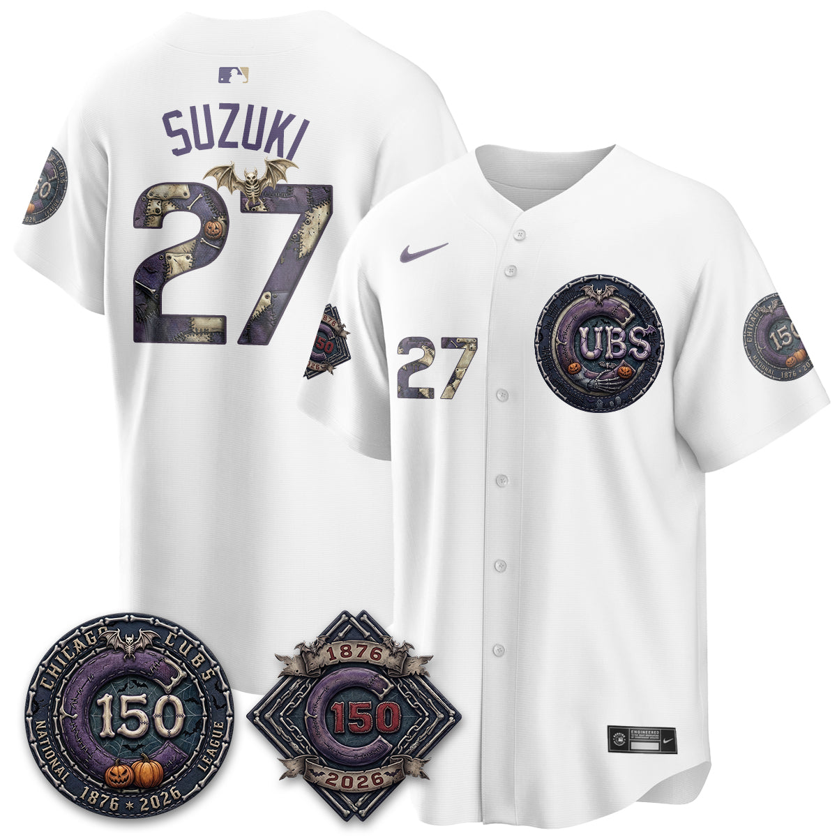 Chicago Cubs Nightmare Edition Vapor Limited Jersey - Printed