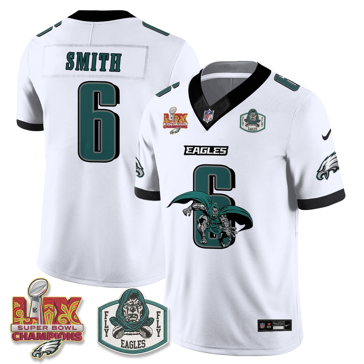 Philadelphia Eagles x Green Cape Villain Edition Vapor Jersey - Stitched
