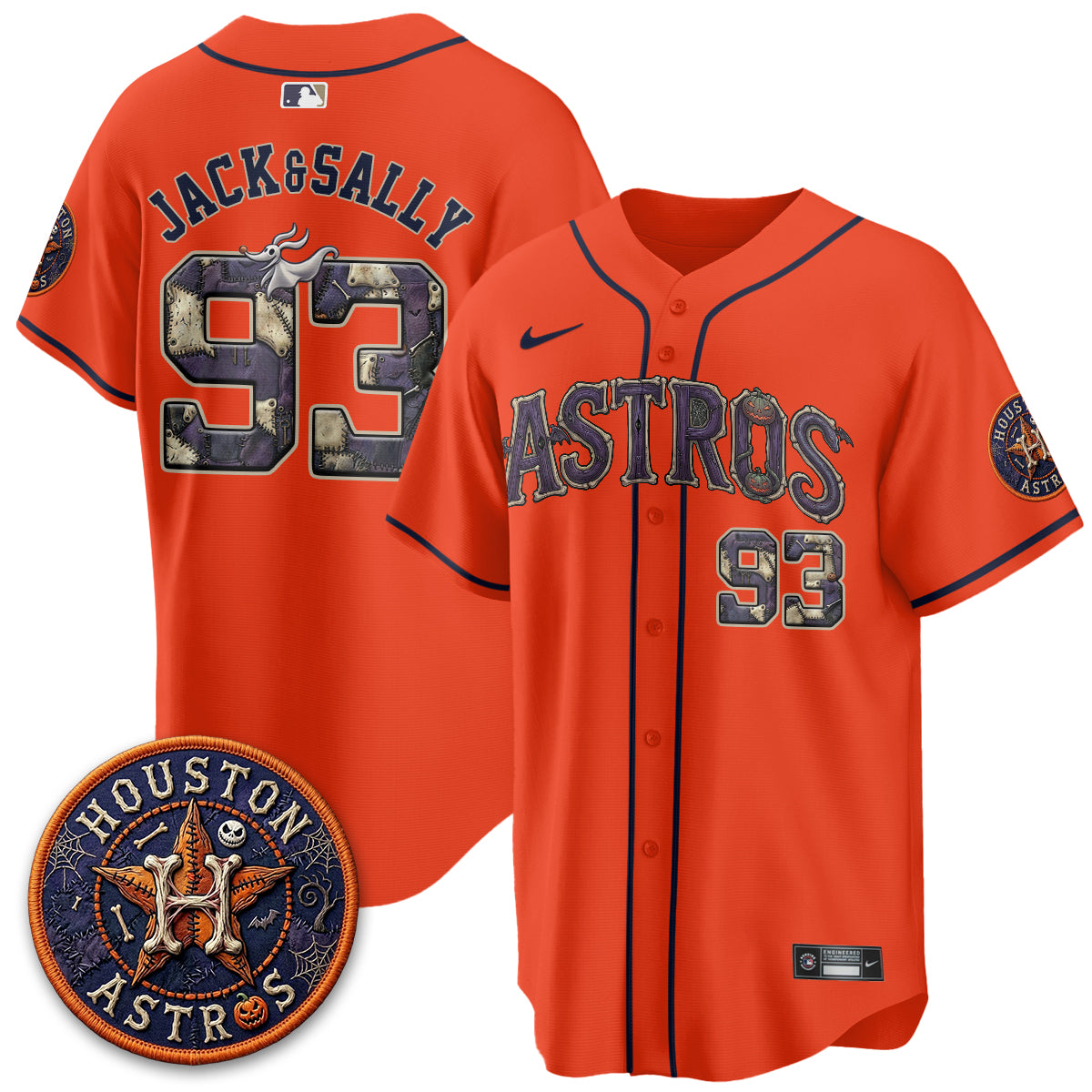 Houston Astros Nightmare Vapor Limited Jersey - Stitched