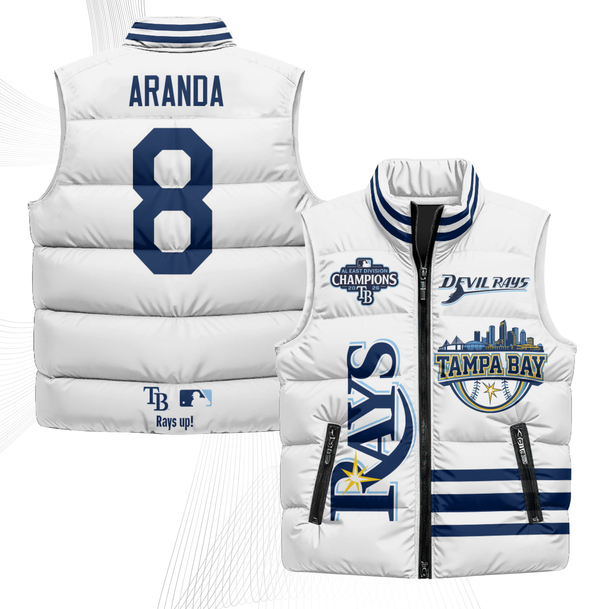 TB "Devil Rays" Puffer Vest - Printed