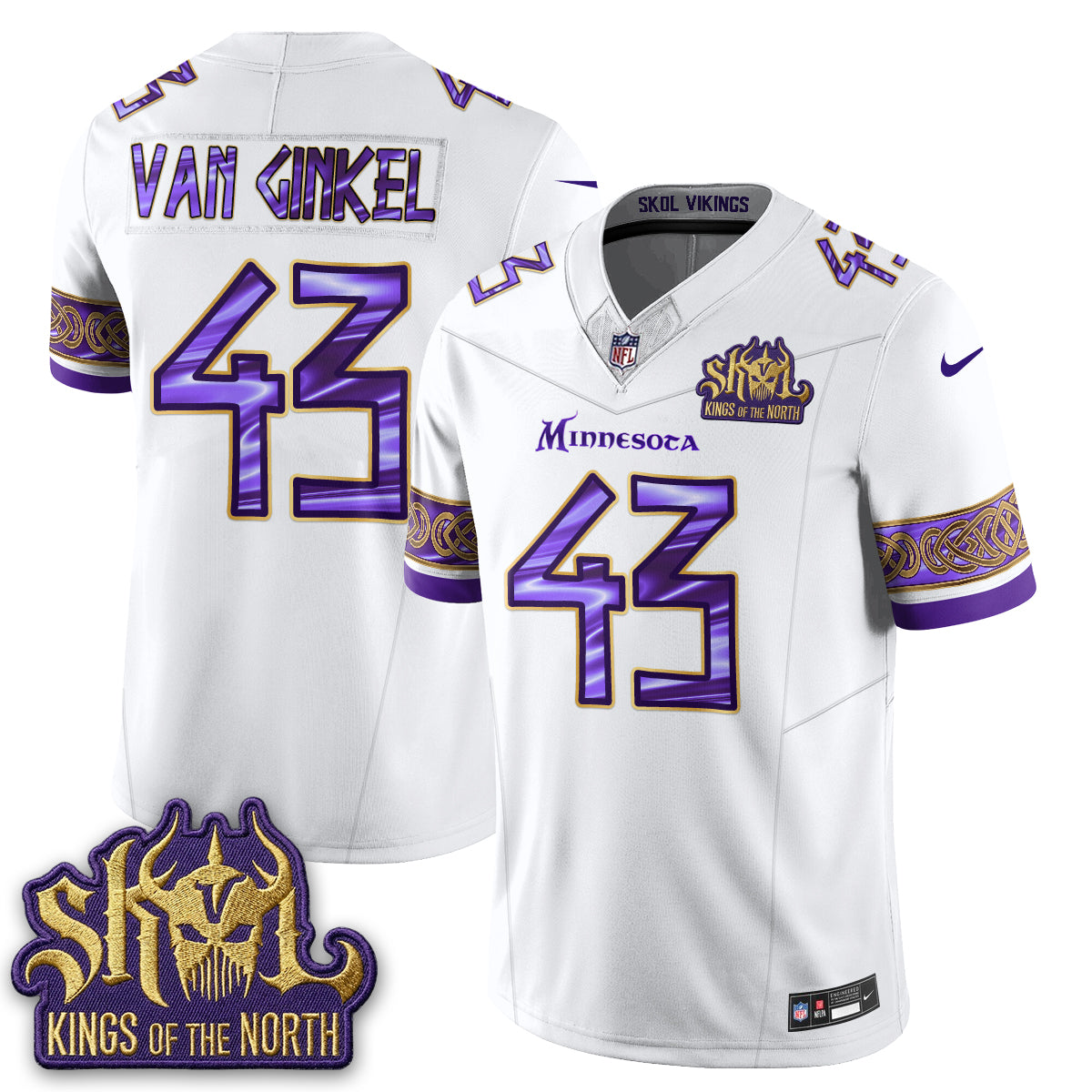 MIN  Warrior Skol Patch Vikings Font Edition  - Stitched (2)