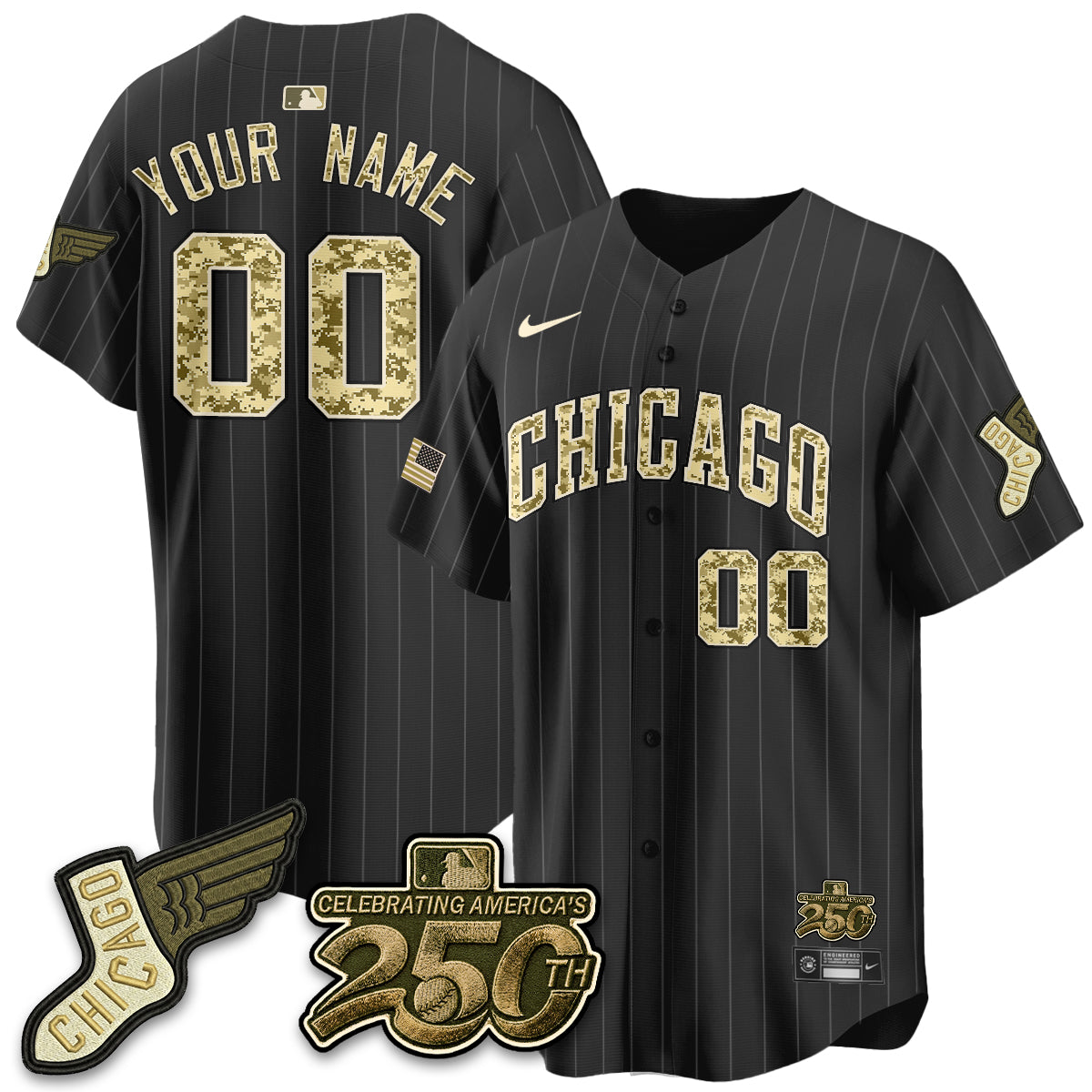 Chicago White Sox Salute to Service 2026 Vapor Limited Custom Jersey - Stitched