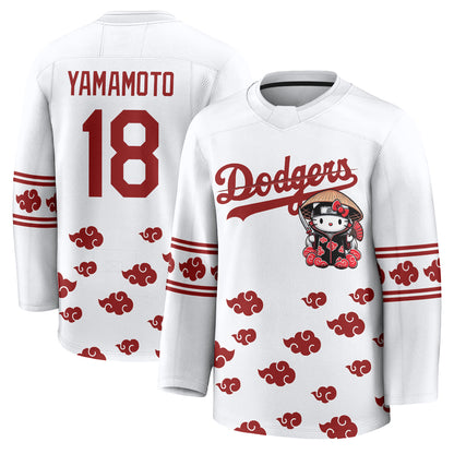 Los Angeles Dodgers Akatsuki Edition Vapor Hockey Jersey - Stitched