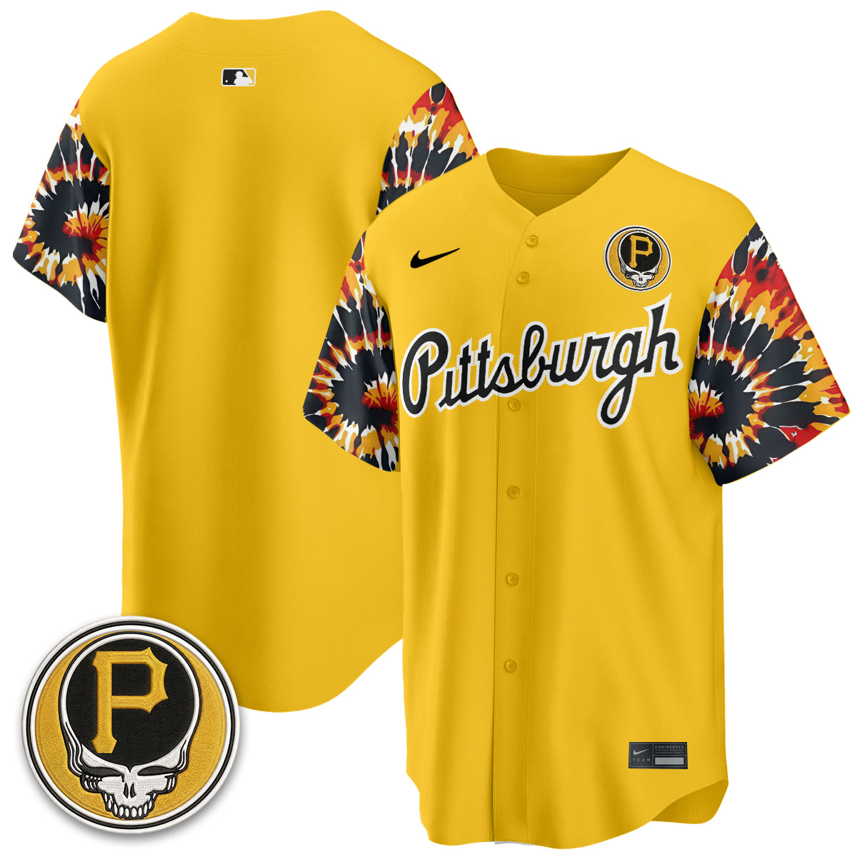 Pittsburgh Pirates x Grateful Dead Vapor Limited Jersey - Stitched