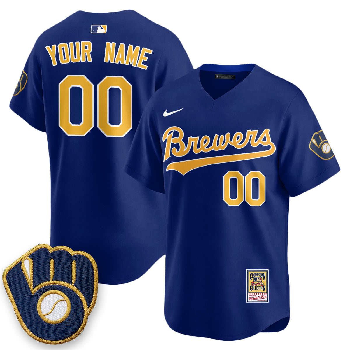 Milwaukee Brewers "Legacy Edition" Vapor Custom Jersey - Stitched