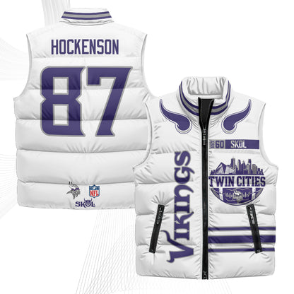 Minnesota Vikings Twin City Puffer Vest - Printed