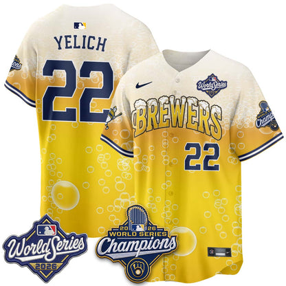 MIL "Pitcher & Pint" 2026 WS Champions Jersey - Stitched (#9) (2)