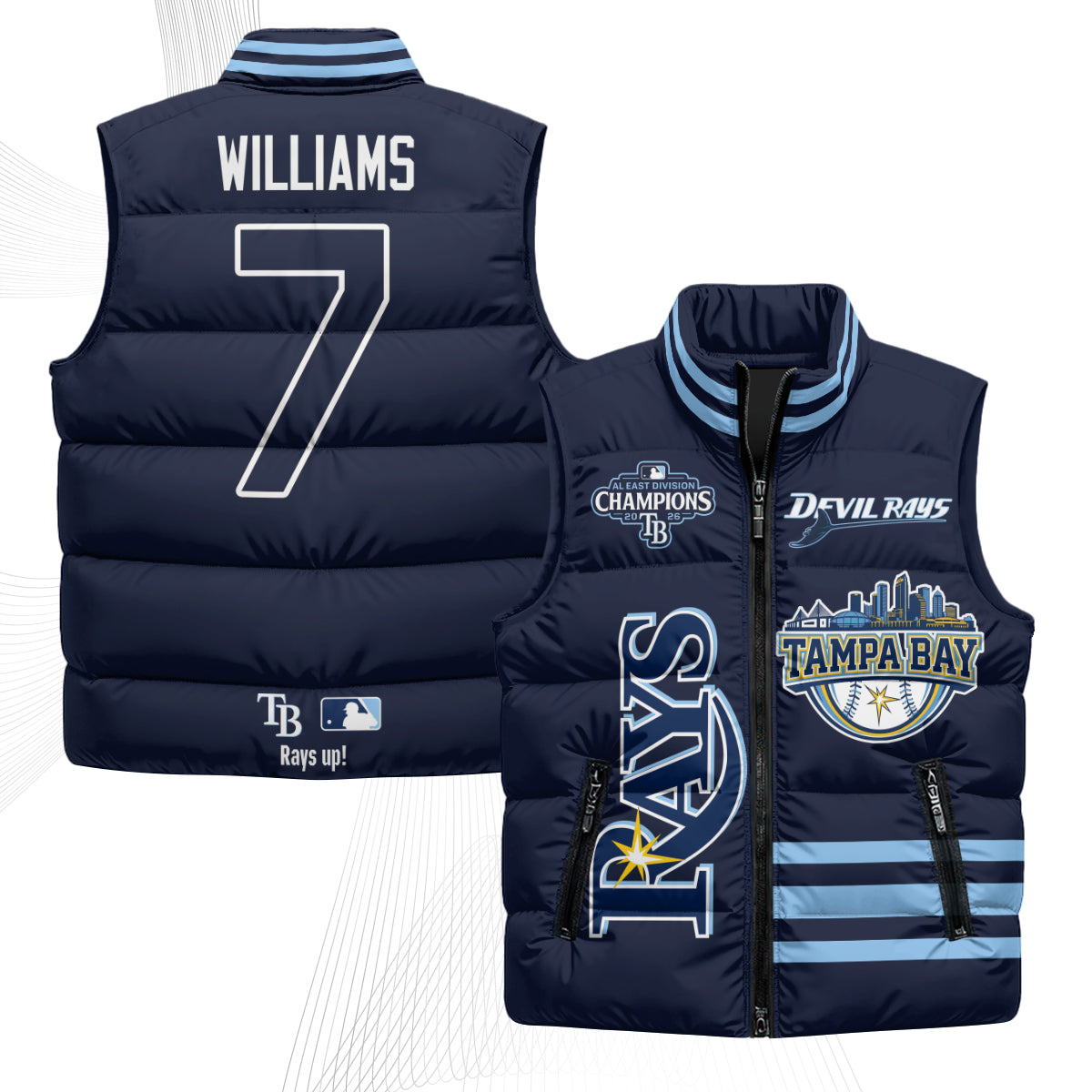TB "Devil Rays" Puffer Vest - Printed