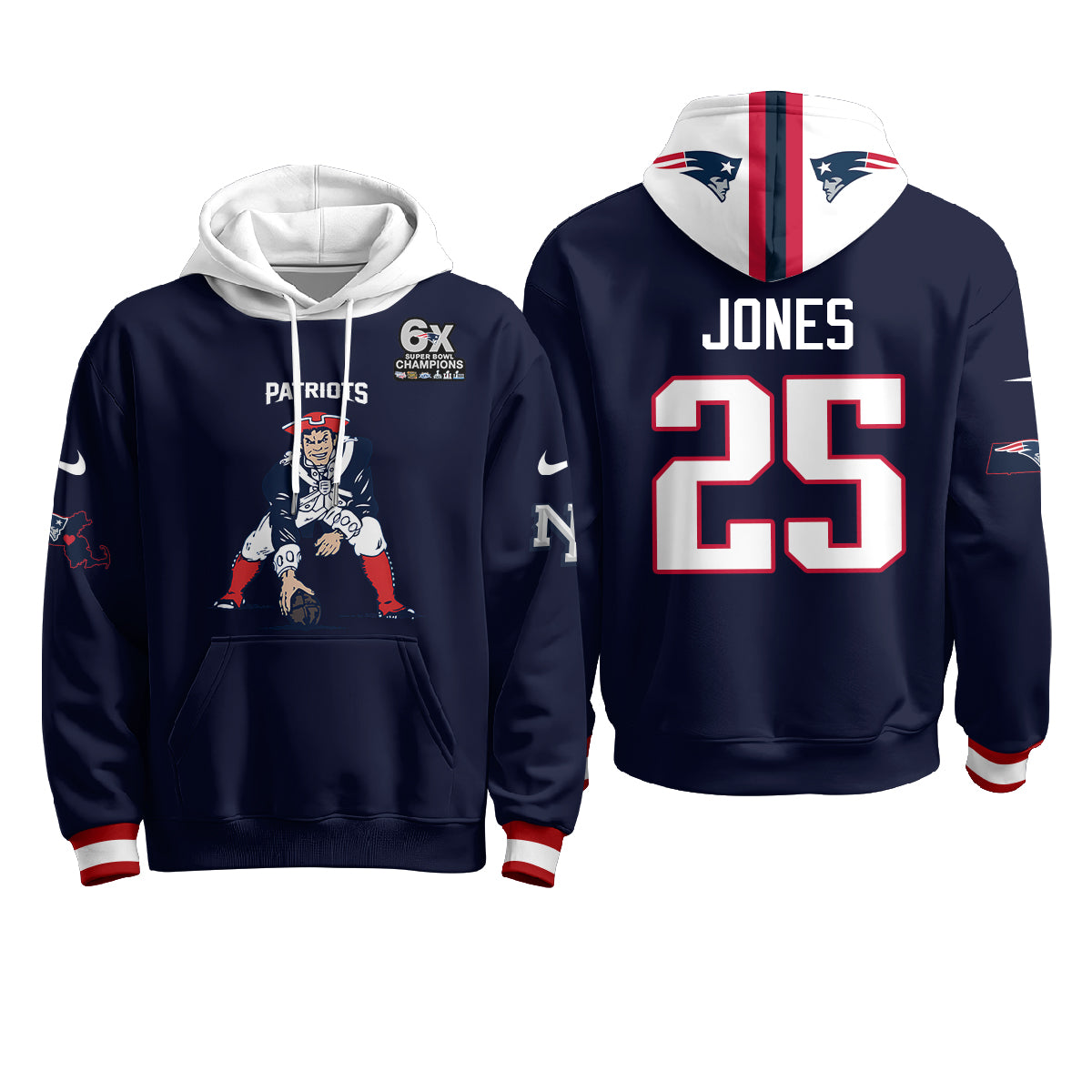 NE Minuteman Edition Fleece Hoodie - Printed
