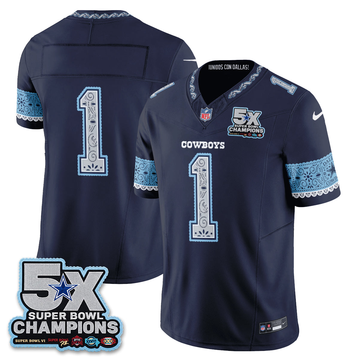 Dallas Cowboys 2026 Hispanic Month Edition Vapor Jersey - Stitched