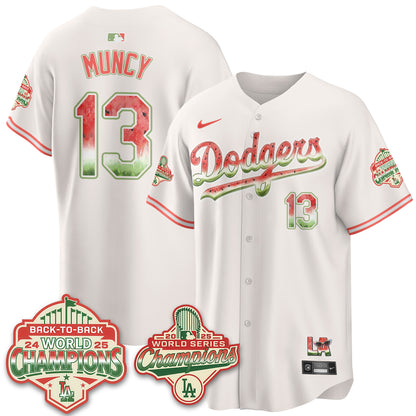Los Angeles Dodgers National Watermelon Day Vapor Jersey - Stitched