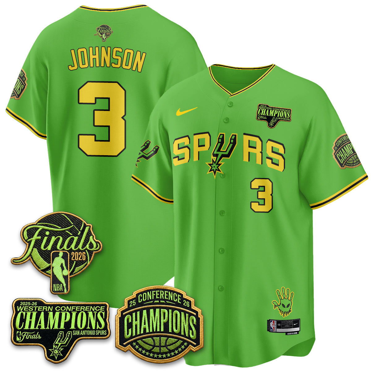 San Antonio Spurs 2026 Basketball Alien Style Vapor Jersey - Stitched