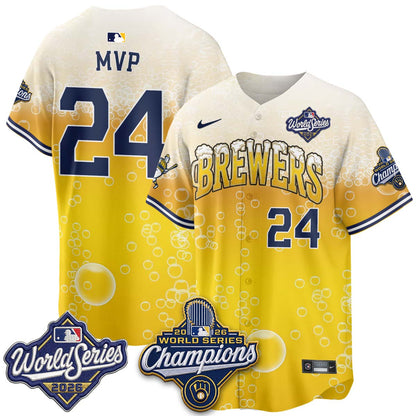 MIL "Pitcher & Pint" 2026 WS Champions Jersey - Stitched (#9) (2)