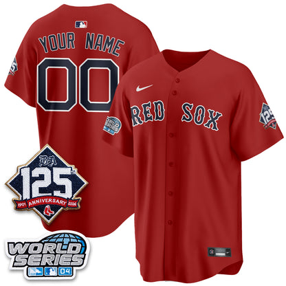Boston Red Sox Throwback 2004 Vapor Custom Jersey - Stitched