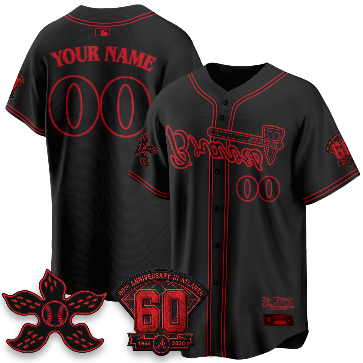 ATL x Stranger Things Vapor Custom Jersey V2- Stitched