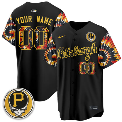 Pittsburgh Pirates x Grateful Dead Vapor Limited Custom Jersey - Stitched