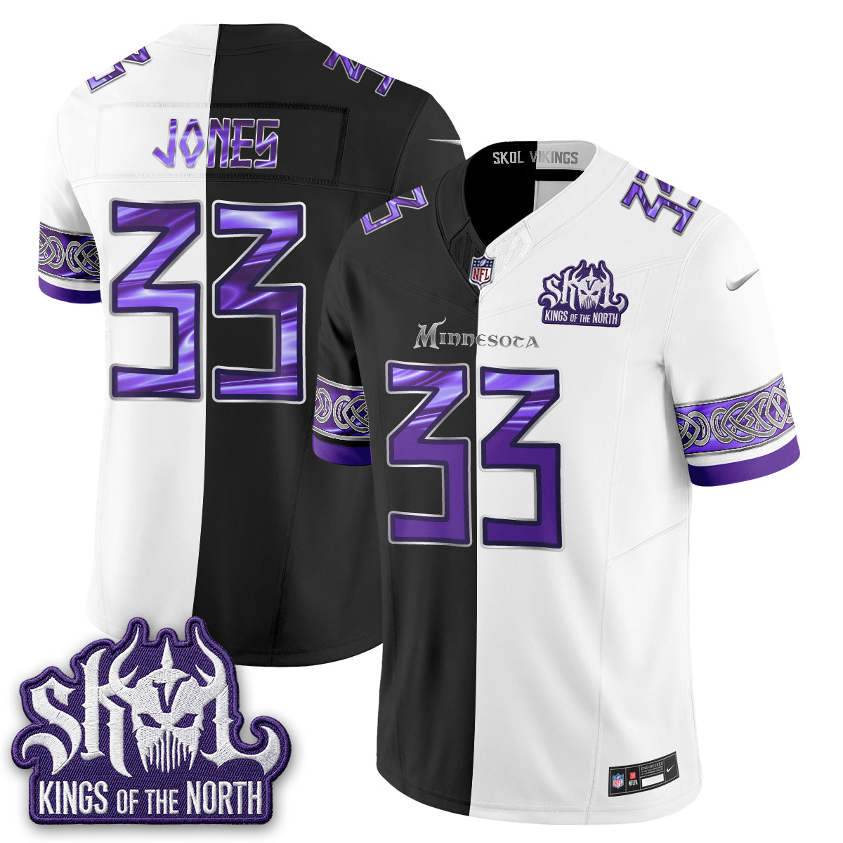 Minnesota Vikings Warrior Split Edition Vapor Jersey - Stitched