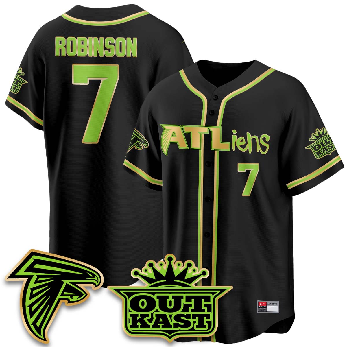 ATL 30th Anniversary ATLiens Baseball Vapor Jersey - Stitched