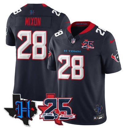 HOU 25th Seasons in 2026 Basic Vapor Limited Jersey - All Stitched