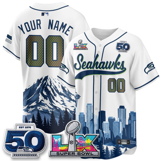 Seattle Seahawks City Edition Vapor Baseball Custom Jersey - Stitch