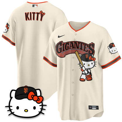San Francisco Giants x Meow KT Vapor Jersey - Stitched