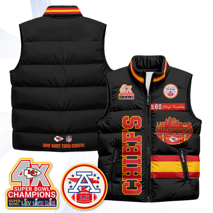 KC Arrowhead Puffer Vest - Printed