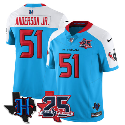 HOU 25th Seasons in 2026 Basic Vapor Limited Jersey - All Stitched