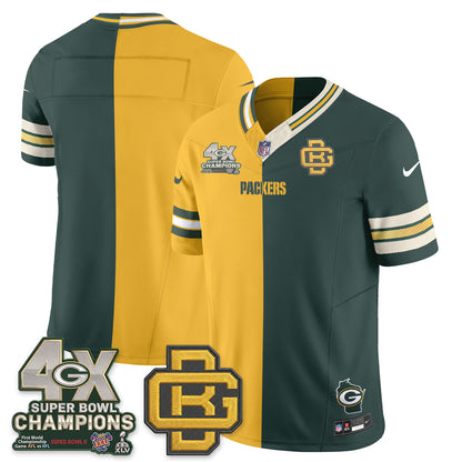 Green Bay Packers Rivalries Split Edition Vapor Jersey - Stitched