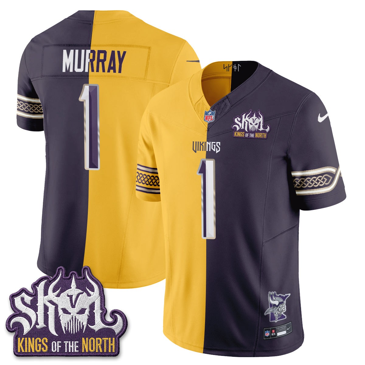 MIN 2026 Rivalries Split V2 Vapor Jersey - Stitched