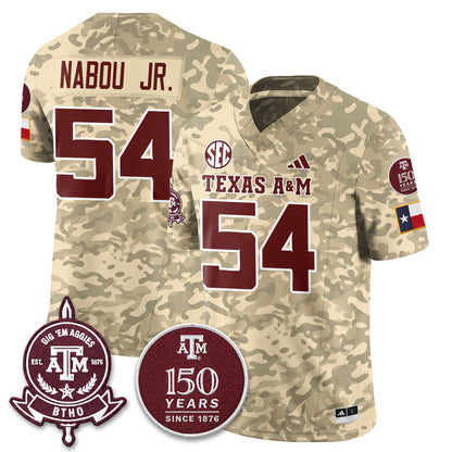 Aggies Camouflage ‘Honor and Support’ 2026 Vapor Limited Jersey - Stitched