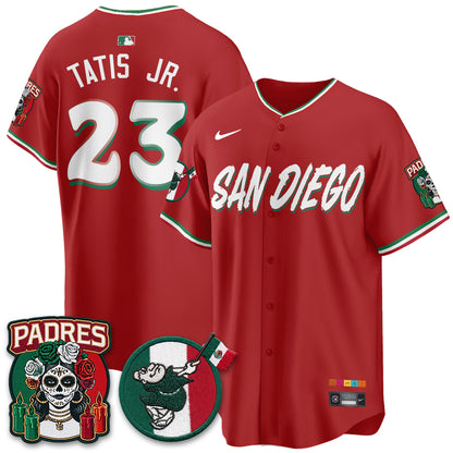 San Diego Padres City Connect Mexico Style Vapor Jersey - Stitched
