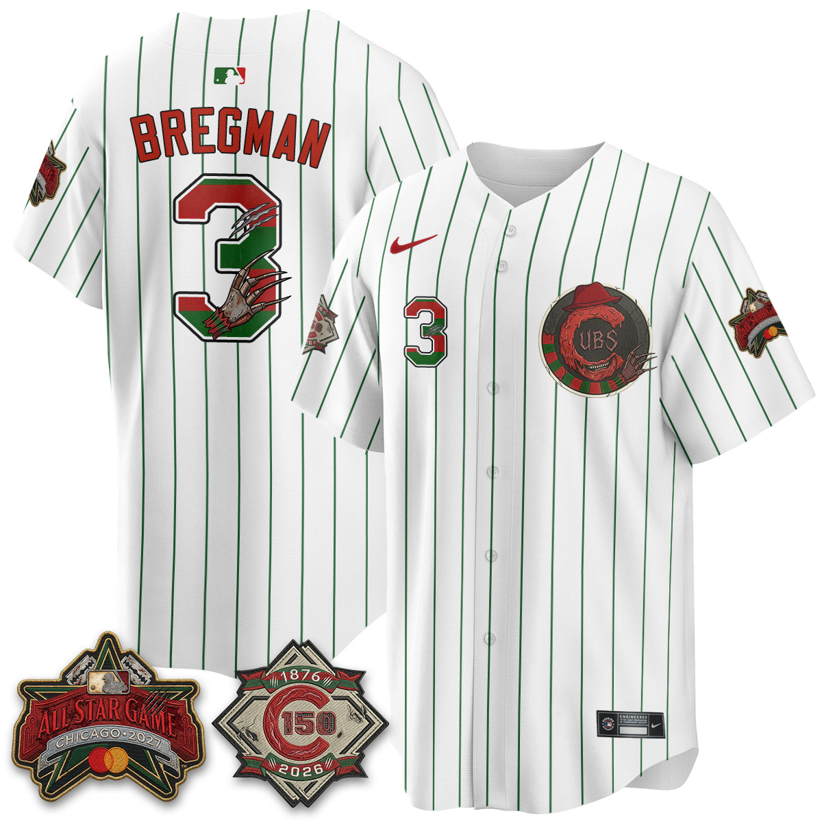 CHC A Nightmare on Wrigley Field Edition Vapor Jersey - Stitched