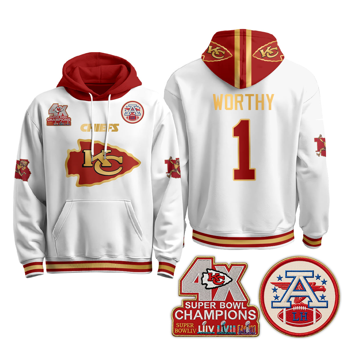 KC 4X Champs Gold Edition Hoodie - Stitched