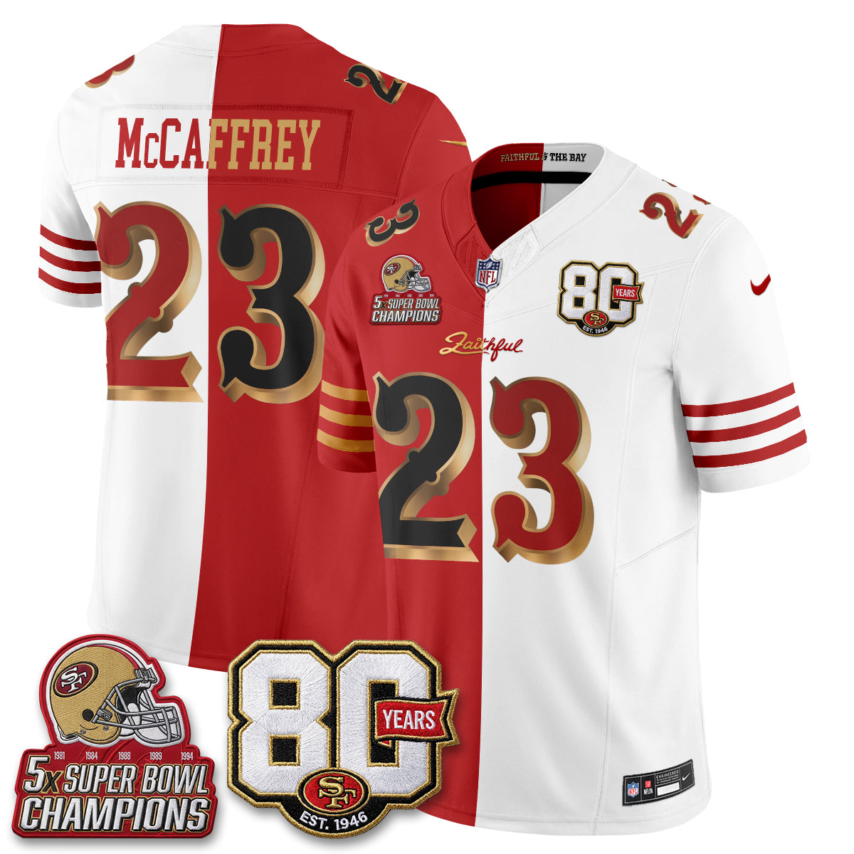 SF Rivalries Split Edition Vapor Jersey - Stitched