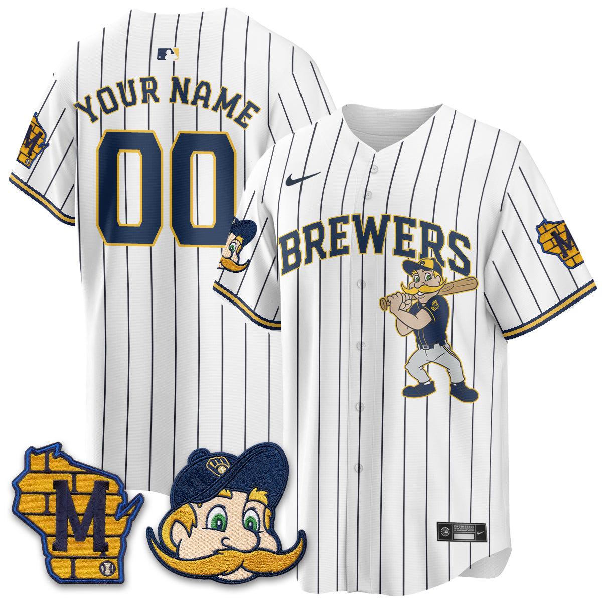 Milwaukee Brewers Bernie Edition Vapor Custom Jersey - Stitched