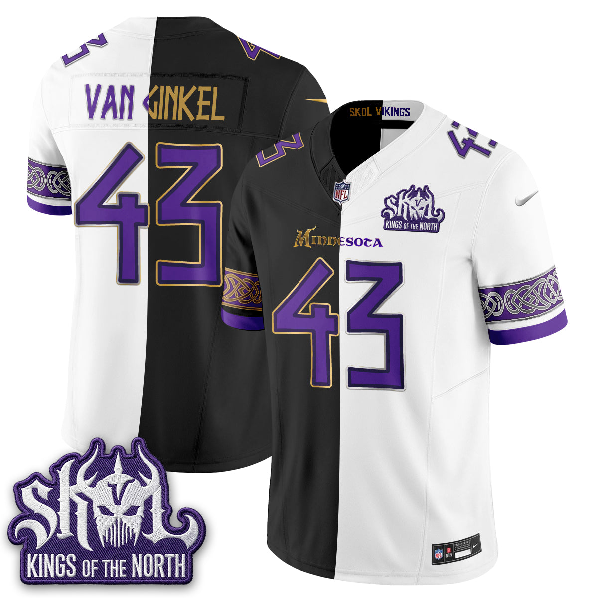Minnesota Vikings Warrior Split Edition Vapor Jersey - Stitched