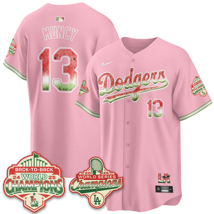 Los Angeles Dodgers National Watermelon Day Vapor Jersey - Stitched