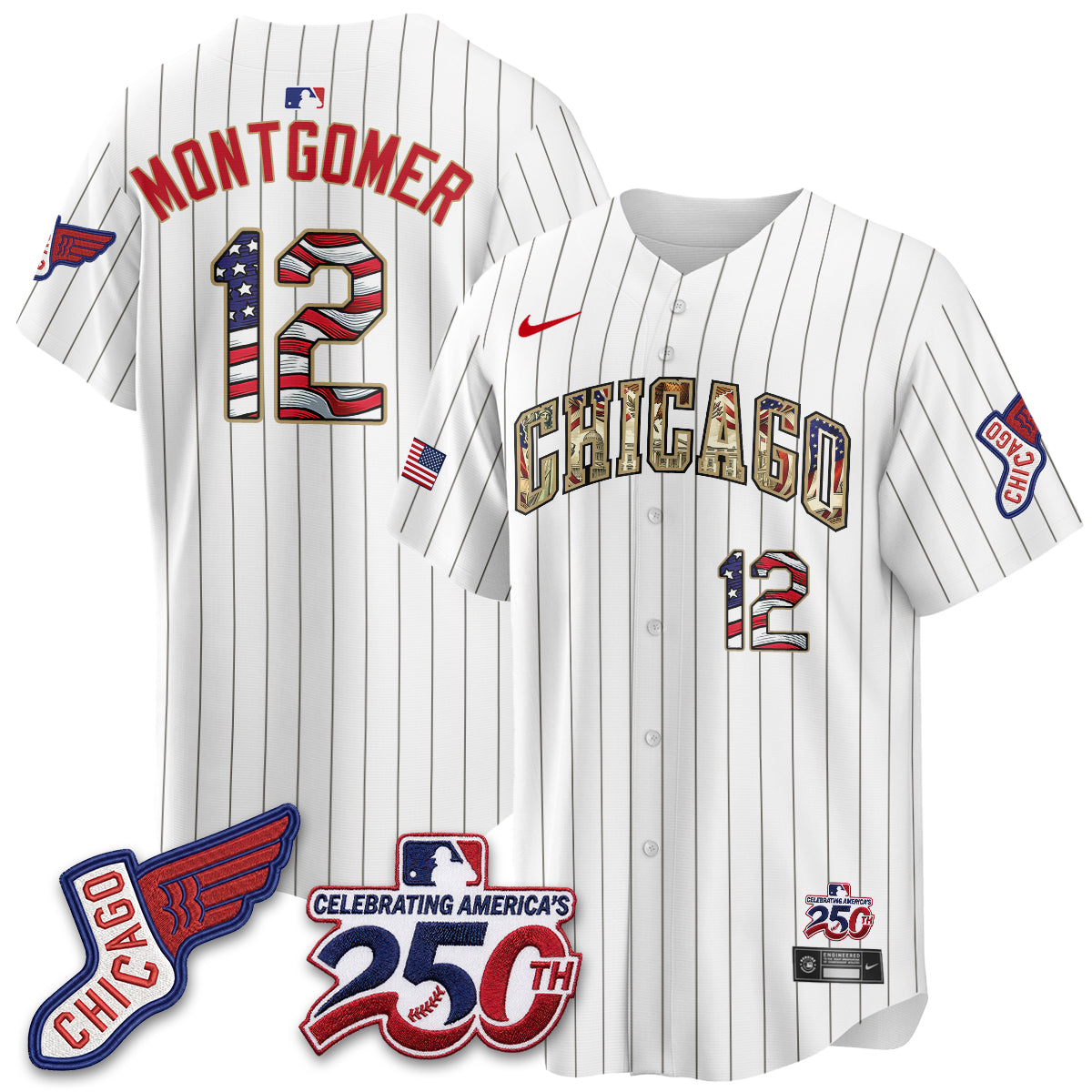 Chicago White Sox 2026 Independence Day USA Vapor Jersey - Stitched