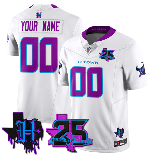 HOU 25th Seasons in 2026 DJ Screw Vapor Custom Limited Jersey - All Stitched