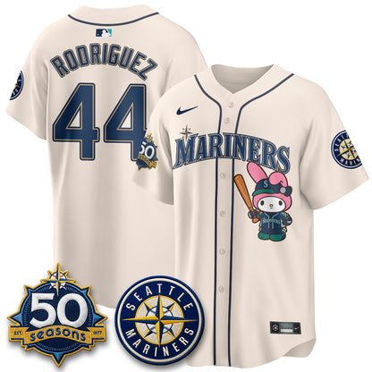 Seattle Mariners x  Pink Sanrio Friend Vapor Jersey - Stitched