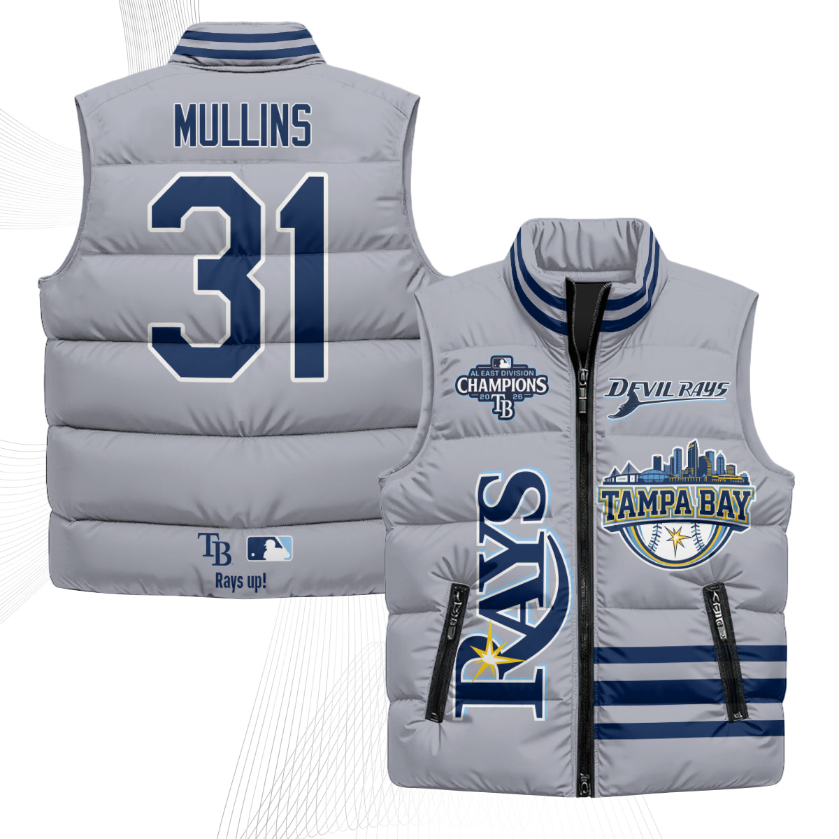 TB "Devil Rays" Puffer Vest - Printed